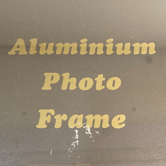 Vintage MCM Silver Gold Aluminum Metal Photo Picture Frame 8 X 10" Minimalist - Picture 7 of 16